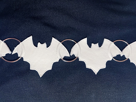 White bats gothic belt