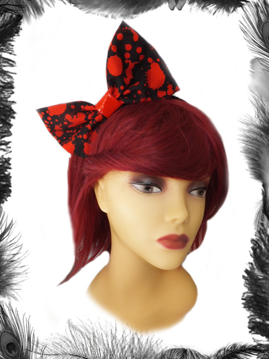 Halloween Blood Spatter Big Hair Bow