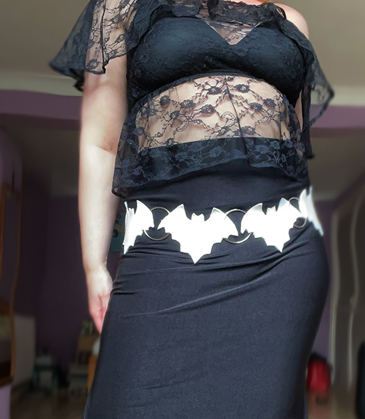 gothic bats belt