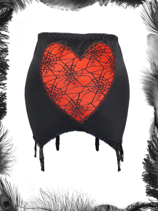 gothic spider web girdle