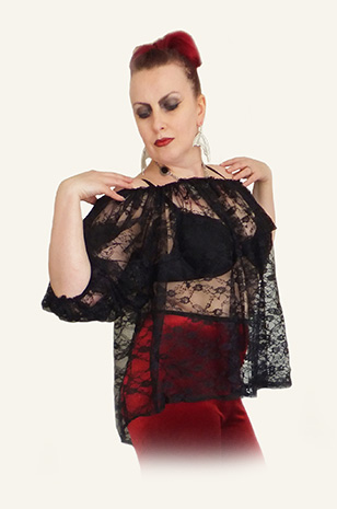 oversize lace blouse
